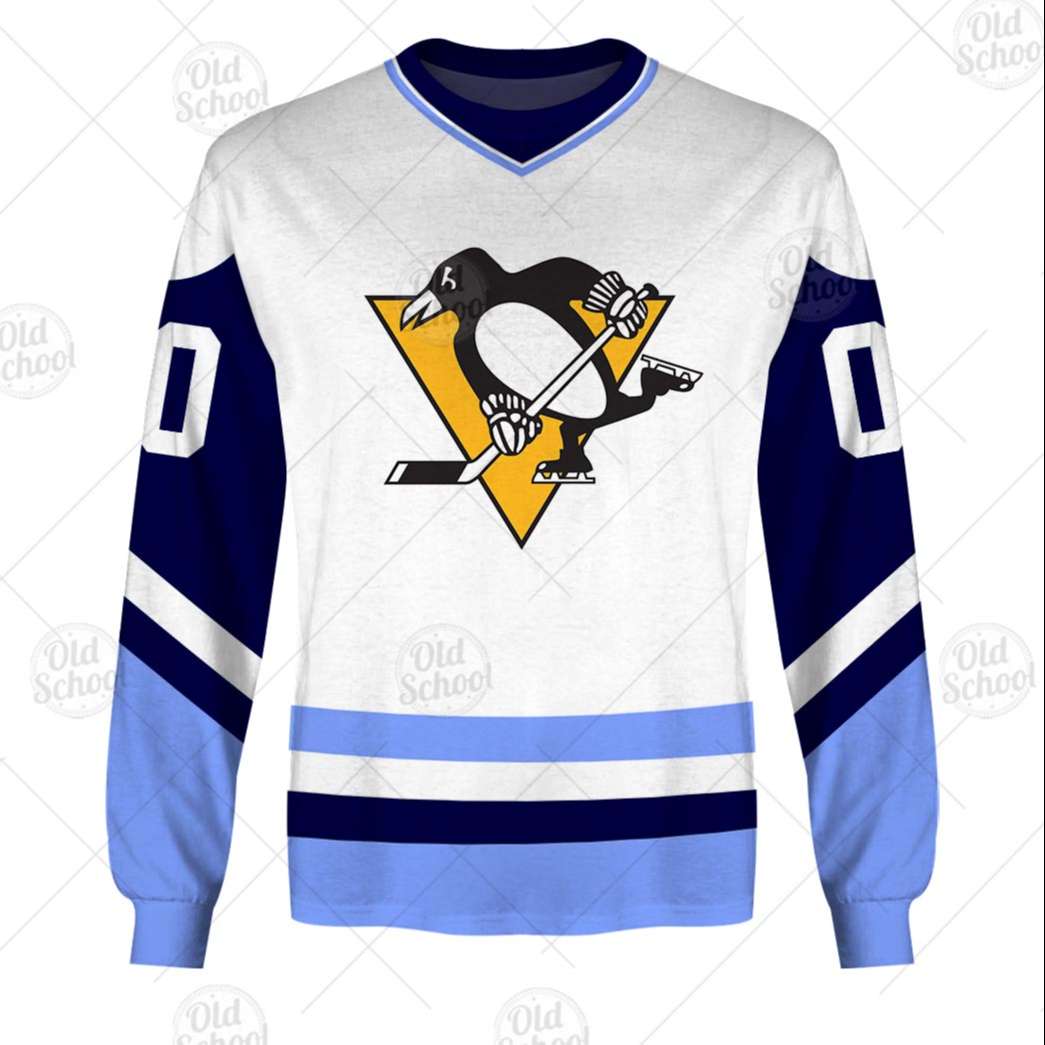 Pittsburgh Penguins Custom Name Number Vintage White Jersey Gift For Fan 3D Full Printing Sweatshirt