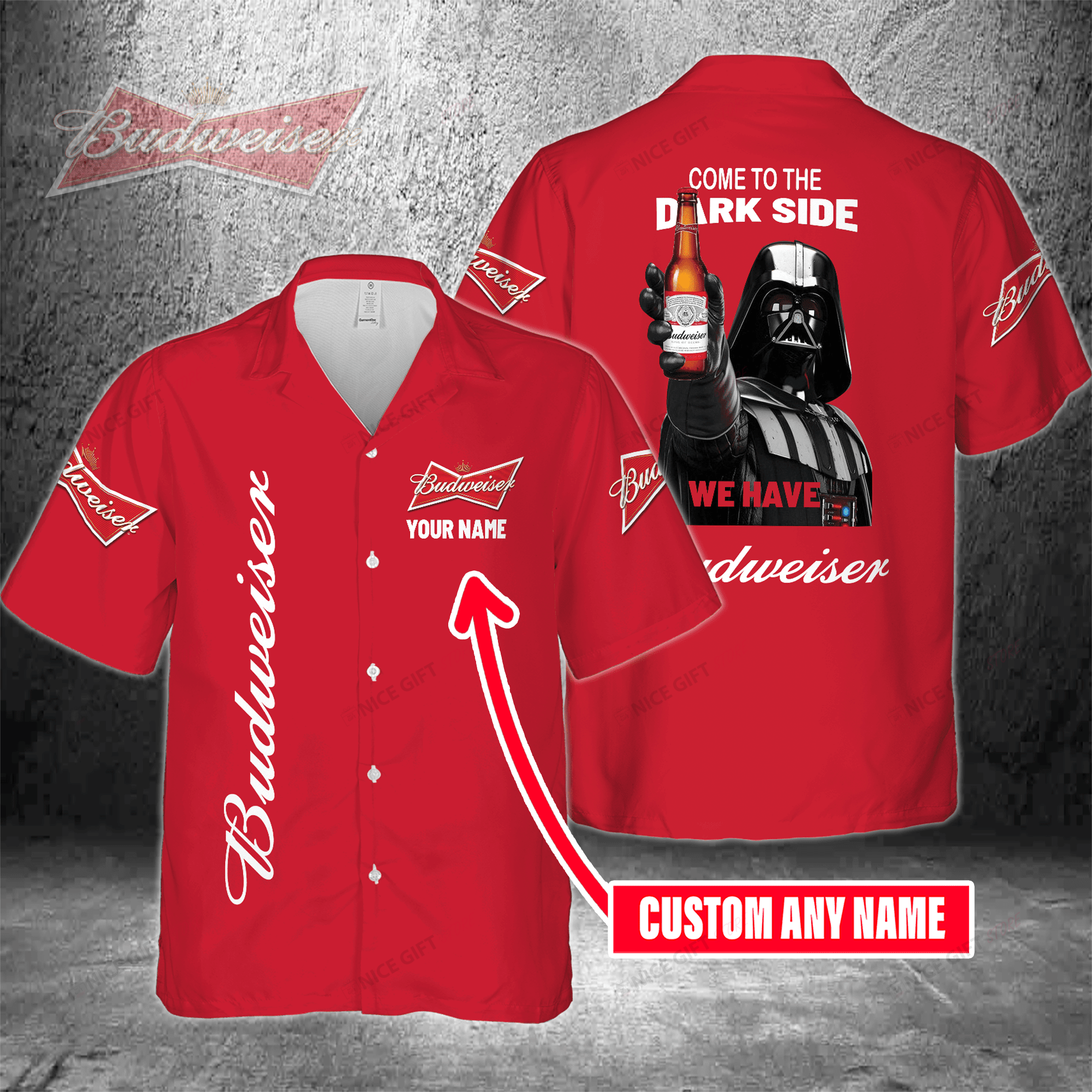 Come To The Dark Side We Have Budweiser Custom Name Hawaiian Shirt 3Hs-C1Y6