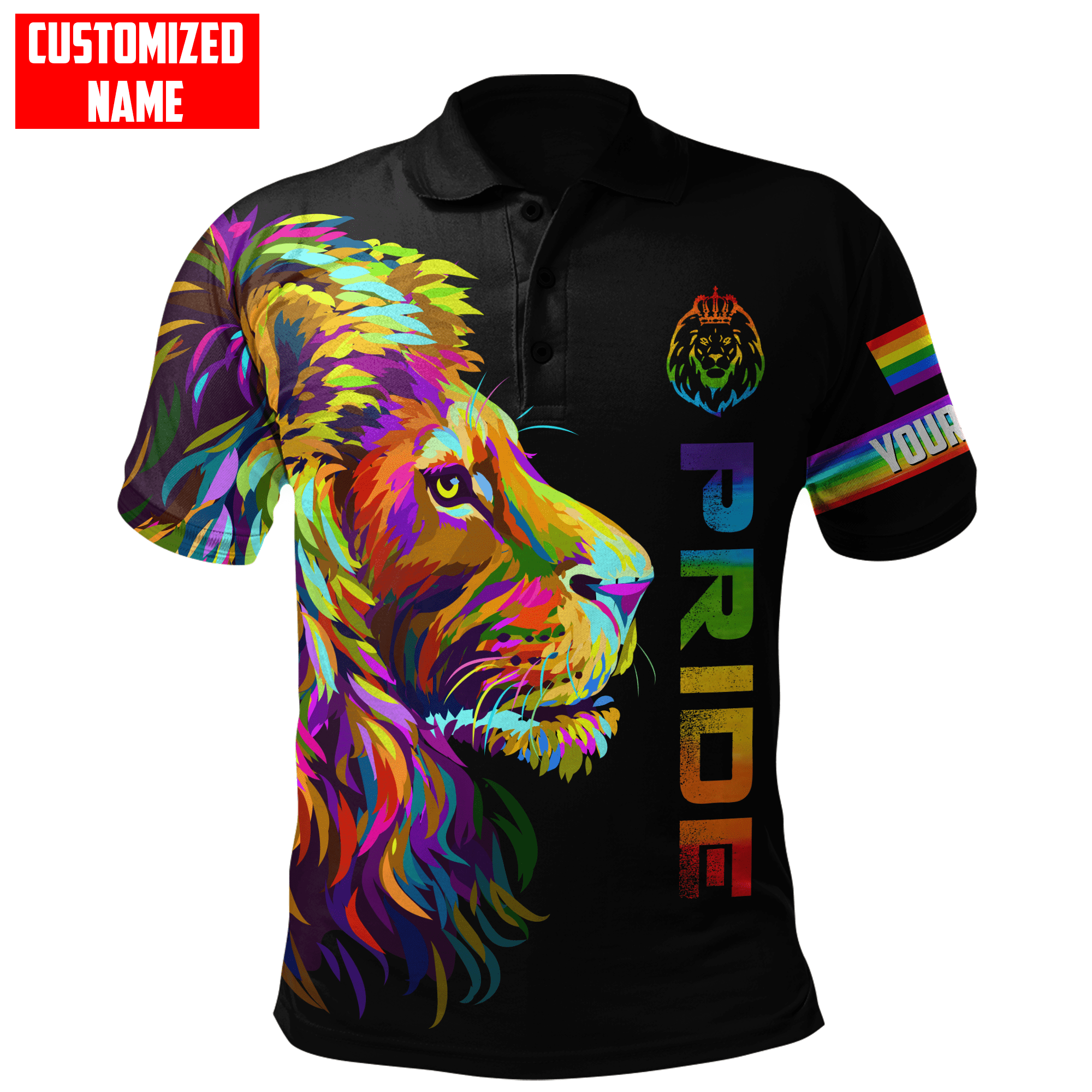 Tmarc Tee Personalized Lgbt Lion Pride 2022 Lgbtq Flag Unisex Hoodie