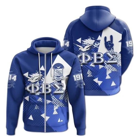 Fraternity Hoodie – Phi Beta Sigma Debris Zip Hoodie