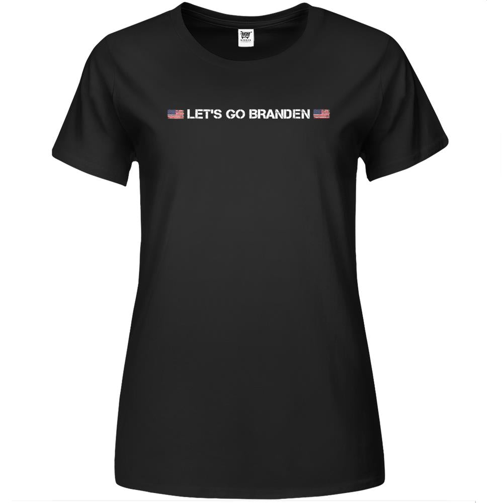 Let’S Go Braden Brandon Us Flag Tee Funny Trendy Sarcastic Gift Premium Womens T Shirts