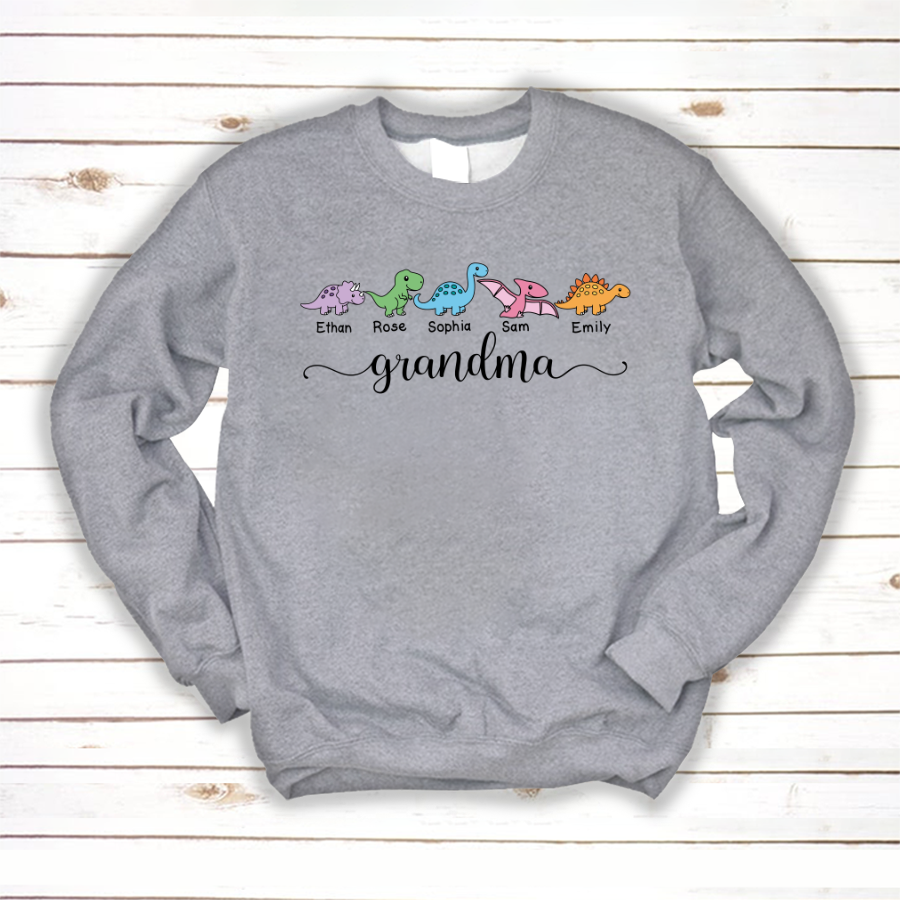 Grandma And Grandkids Saurus Sweatshirt