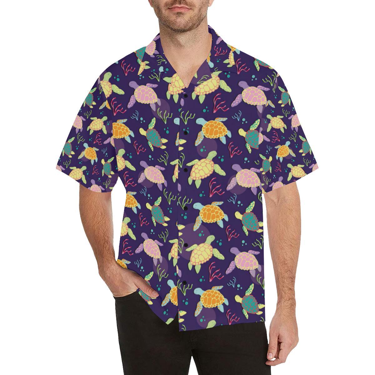 Sea Turtle Color Smile Hawaii Lover Hawaii Shirt For Men Women Ha2646