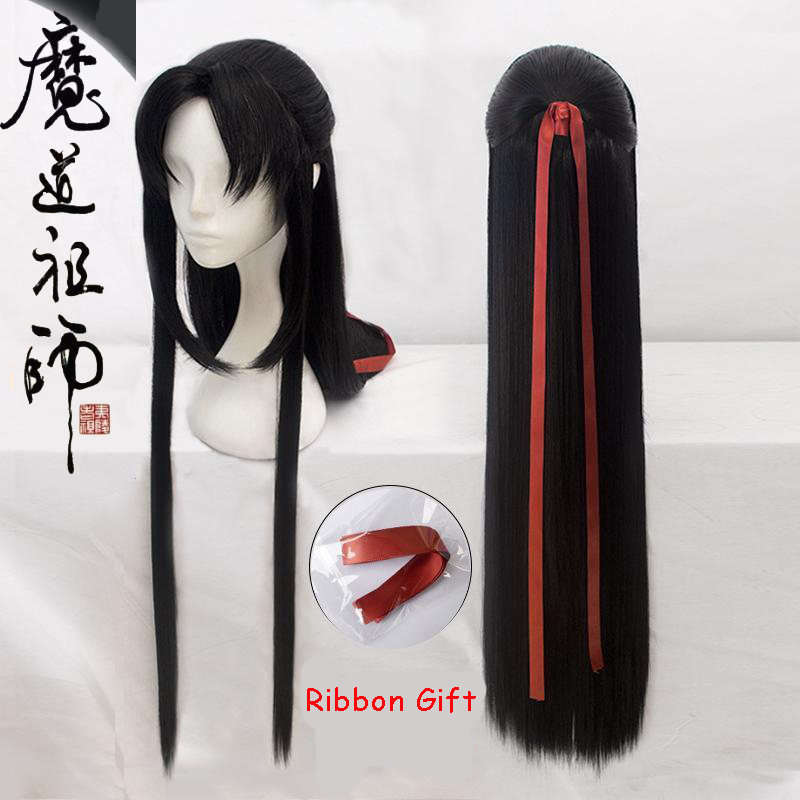 Anime Mo Dao Zu Shi Grandmaster of Demonic Cultivation Wei Wuxian Lan Wangji Cosplay Wig For Halloween Party + Wig Cap alx