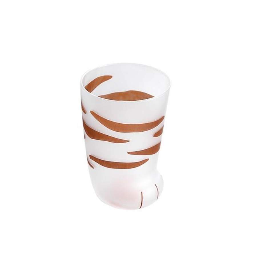 Creative Cute Cat Paws Glass Tiger Paws Mug Office Coffee Mug Tumbler Personality Breakfast Milk Porcelain Cup Gift