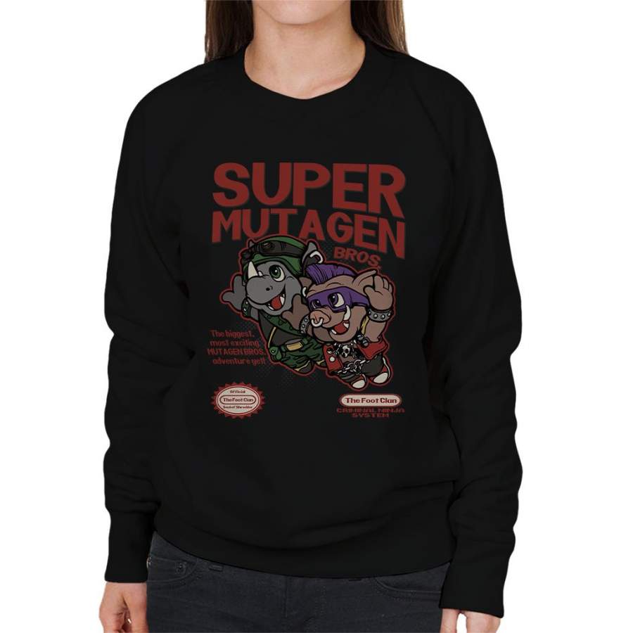 Super Mutagen Bros Teenage Mutant Ninja Turtles Super Mario Mix Women’s Sweatshirt