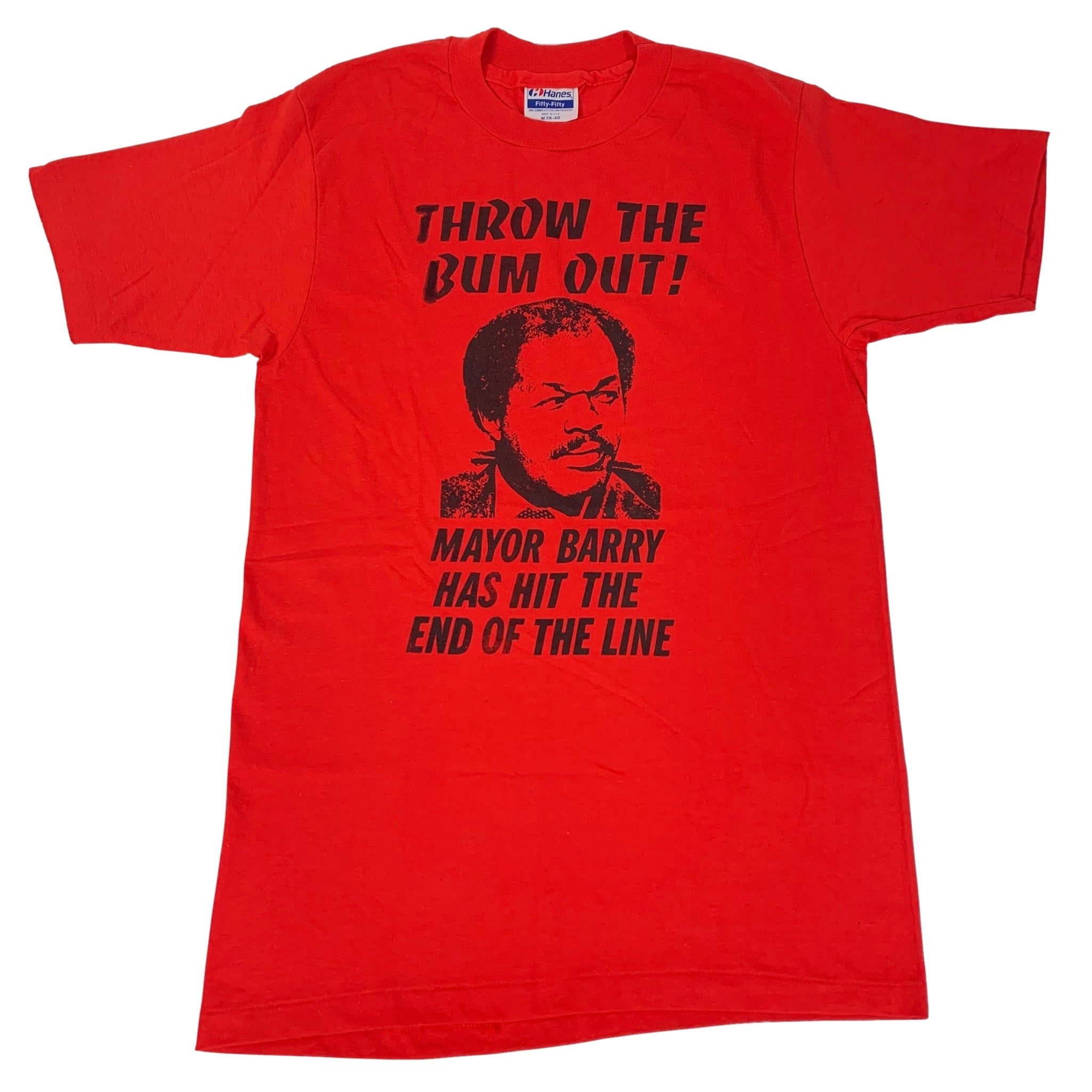 Vintage Marion Barry “Throw The Bum Out!” T-Shirt