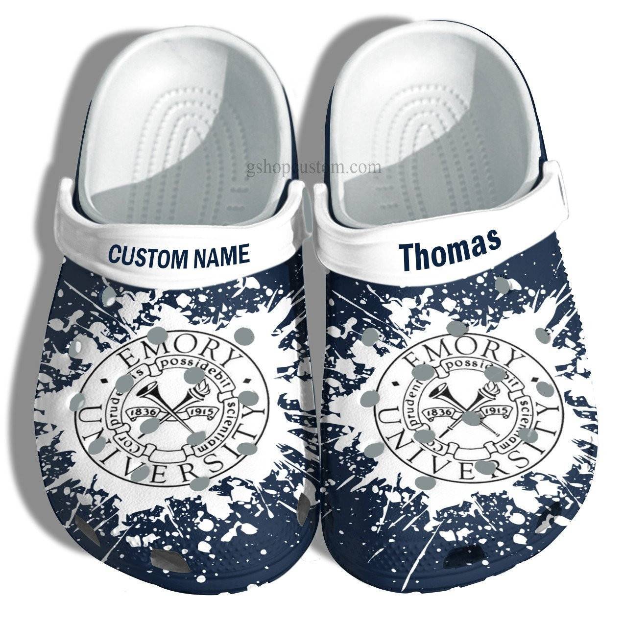 Emory University Graduation Gifts Croc Crocss Clog Shoes Customize – Admission Gift Crocss Clog Shoes