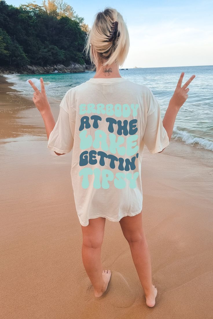 Everybody at the lake gettin tipsy comfort colors tee, Lake life tshirt, Lake Daze, Day drinking tee, Getting tipsy tshirt, boating tshirt, Sand