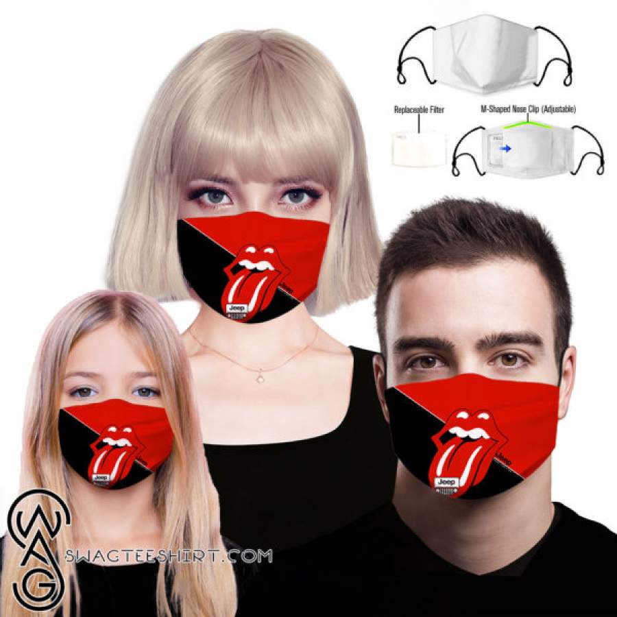 The rolling stones jeep all over printed face mask – maria