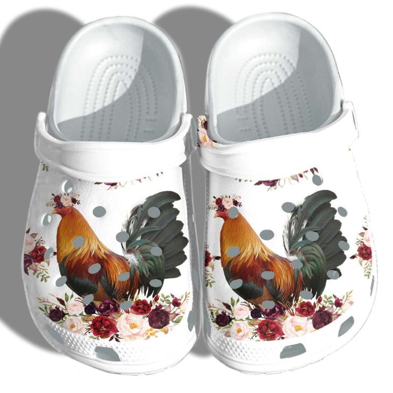 Chicken Flower Cute Farmer Loves Chicken Crocband Clog Shoes