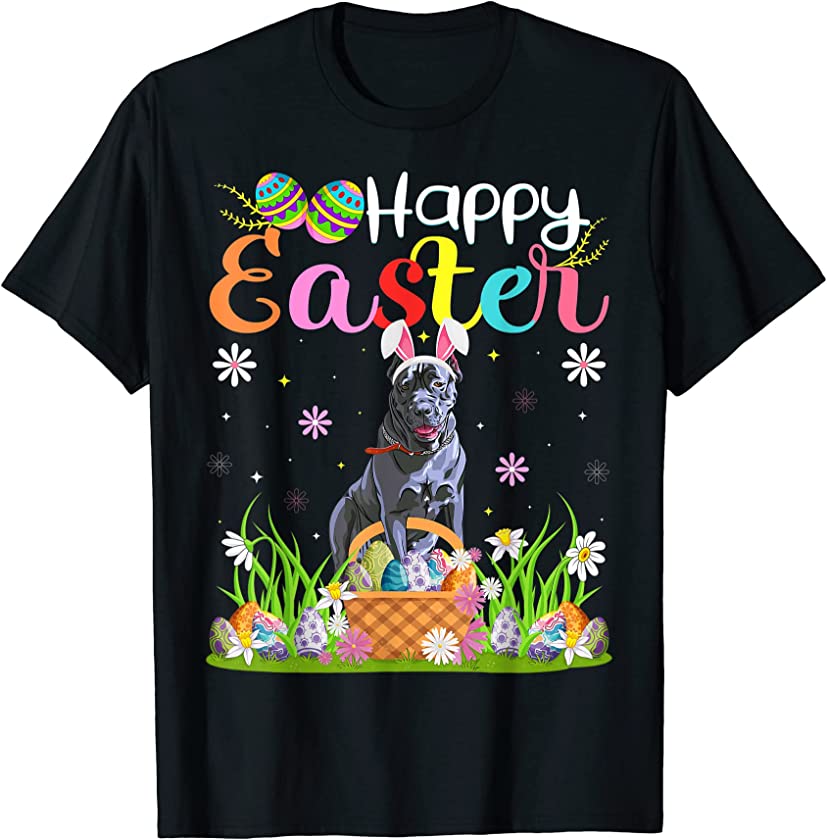 Cane Corso Dog Bunny Egg Hunt Funny Cane Corso Happy Easter T-Shirt