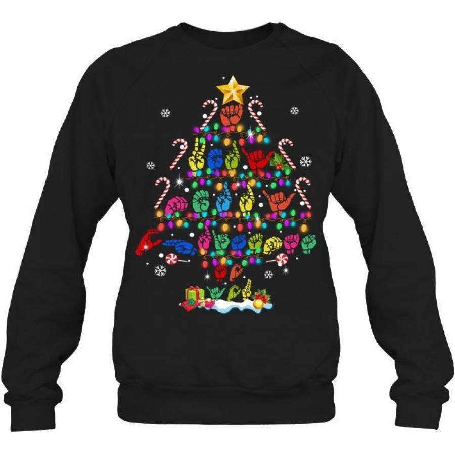 Candy Cane Christmas Tree Merry Christmas Sweatshirt