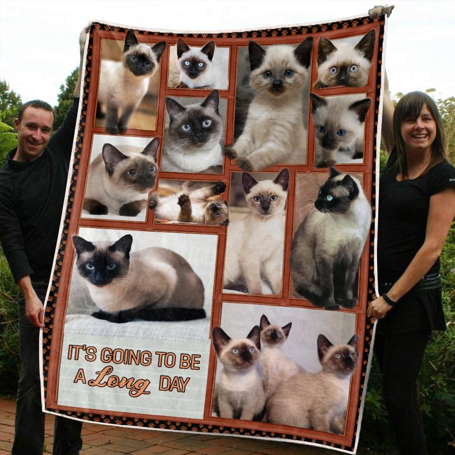 Siamese 3D Real Cat Design Cat Print Blanket Cats Gifts