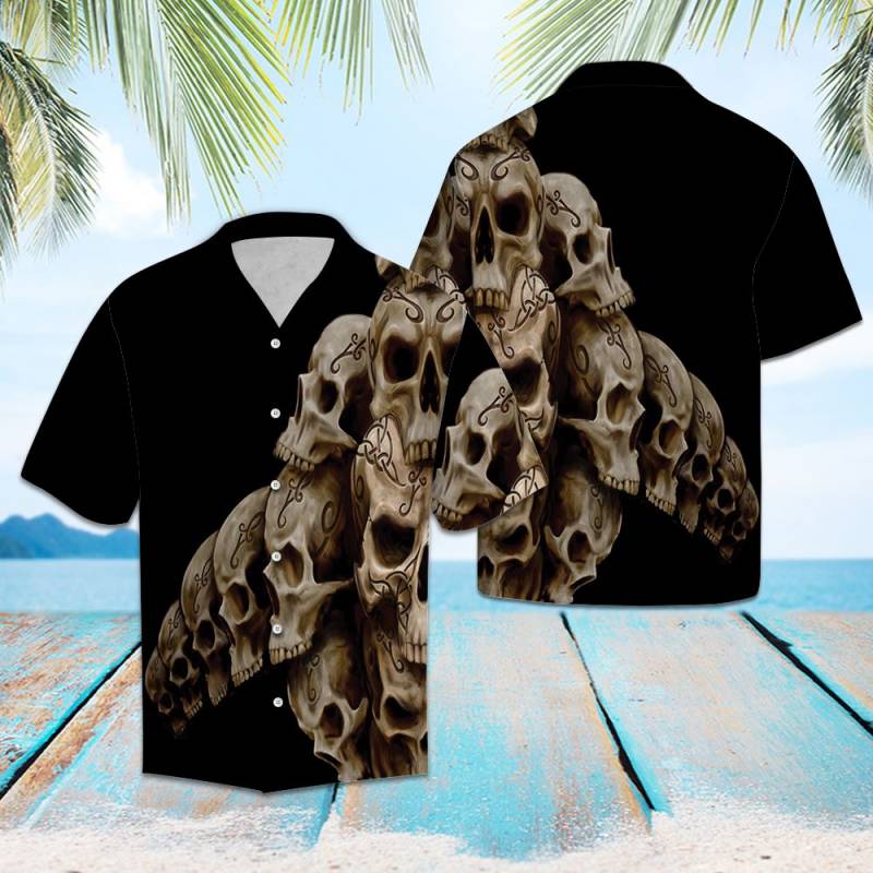 Awesome Skull Viking G5724 – Hawaiian Shirt