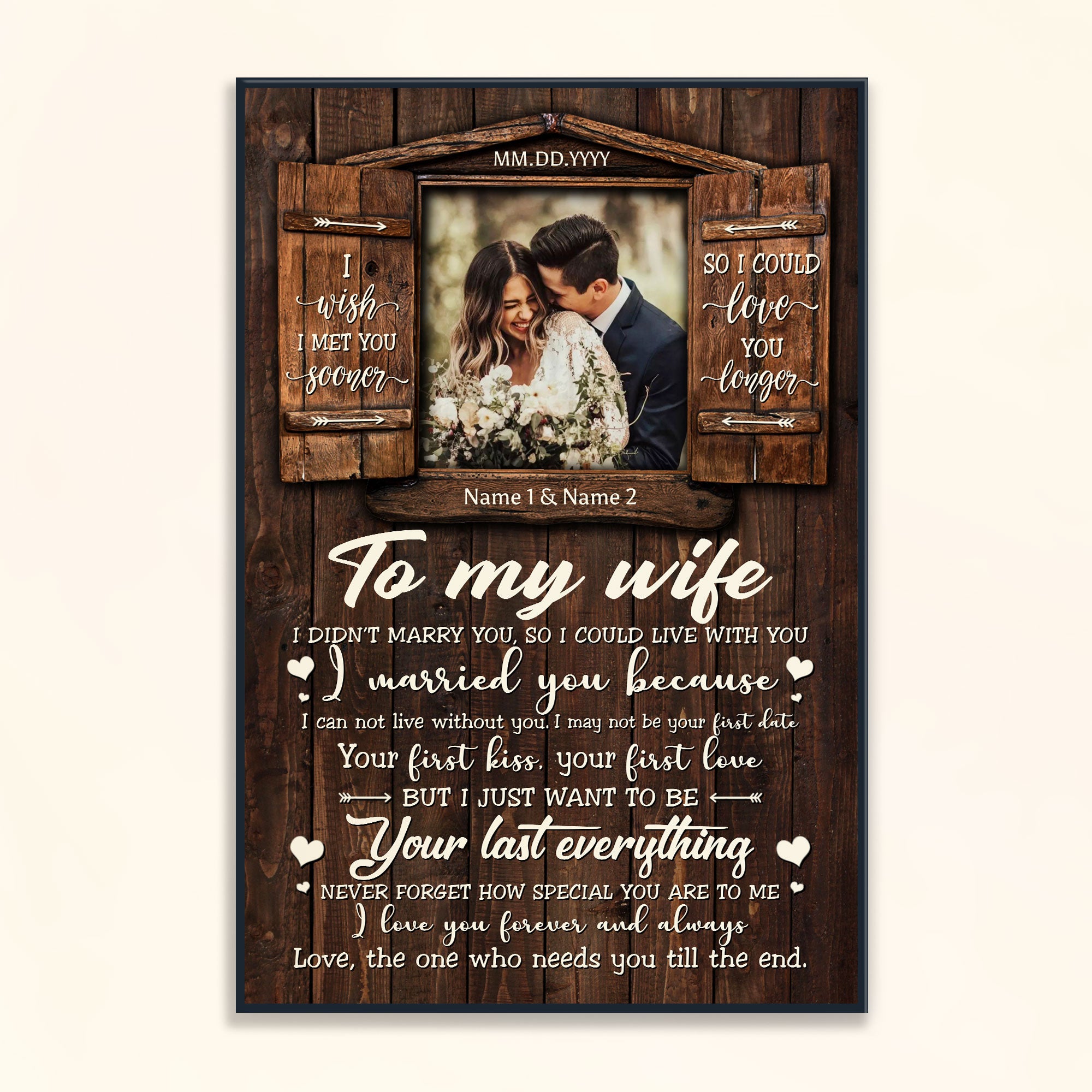 I Wish I Met You Sooner – Personalized Poster/Canvas – Gift For Spouse