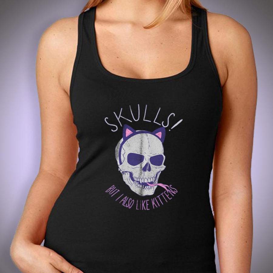 Cat Skulls But A Also Like Kittens Women’S Tank Top