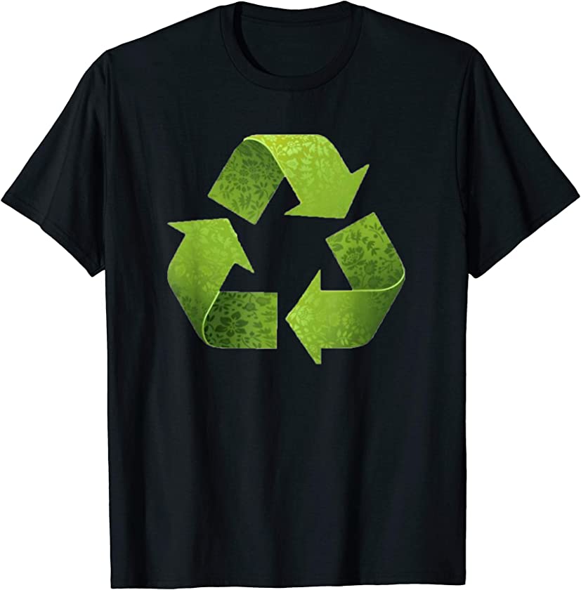 Vintage Green Recycle Symbol novelty Earth Day Recycling tee T-Shirt