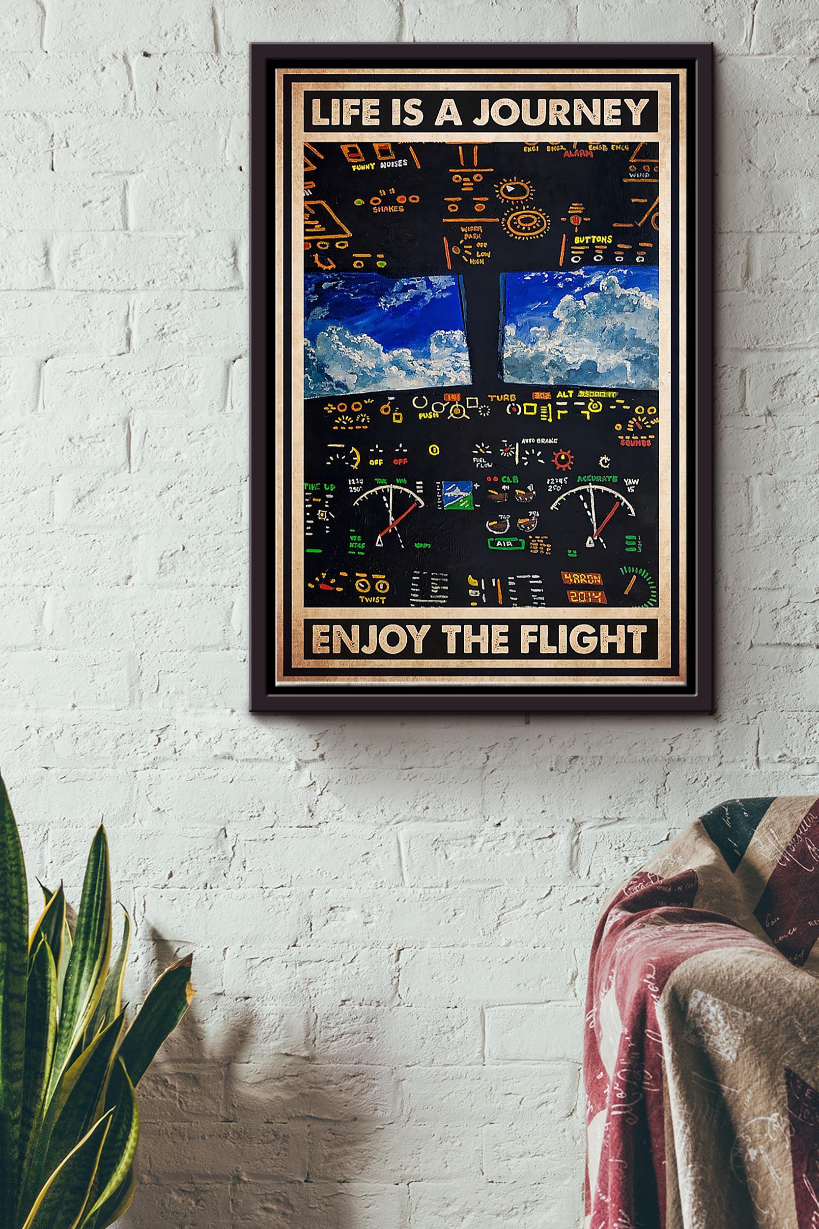 Life Is Journey Enjoy Flight Pilot Poster – Aviation Wall Art – Gift …