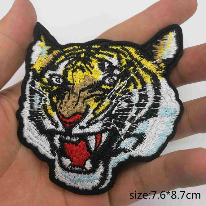 Embroidered clothes with an iron patch for clothing iron Cartoon cock Tiger Patch toppe applications DIY Accessory voor kleding alx