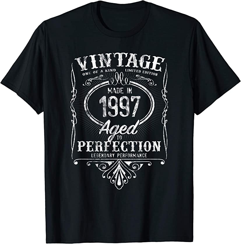 Vintage Made In 1997 Classic 24th Birthday Aged Perfection T-Shirt