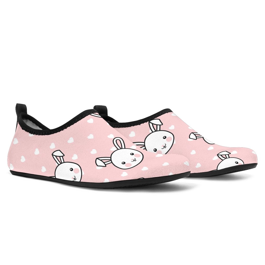 Rabbit Pattern Print Design Rb02 Aqua Water Shoes