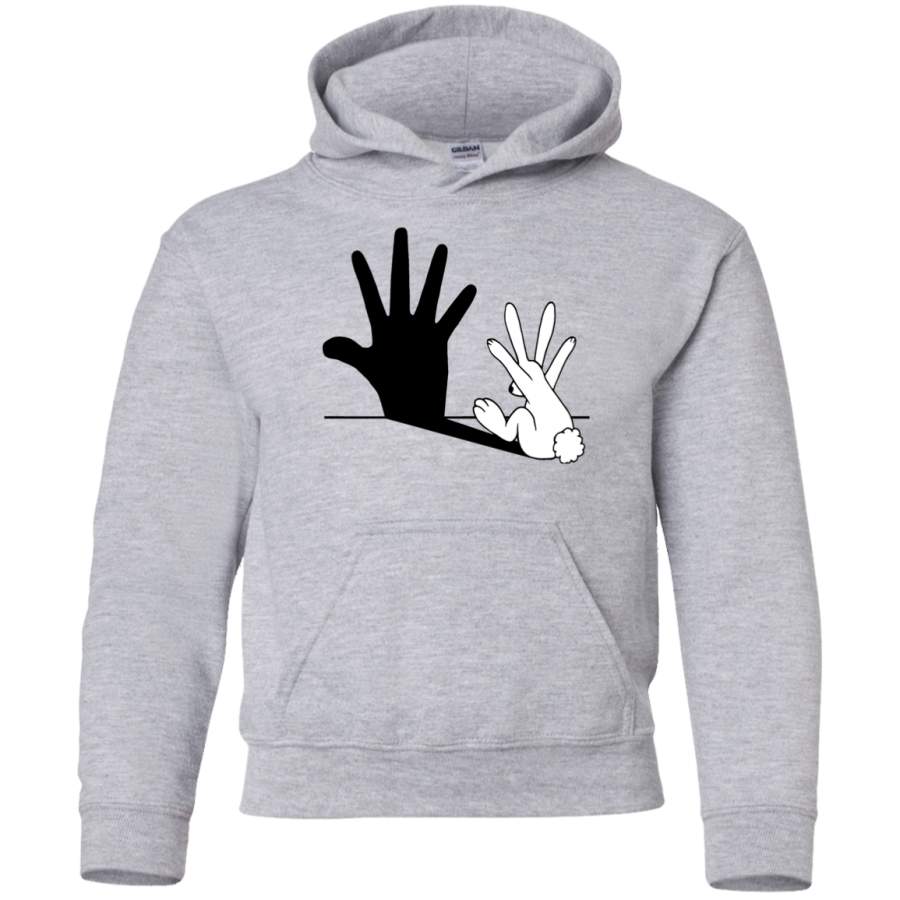 AGR Rabbit Hand Shadow Youth Pullover Hoodie