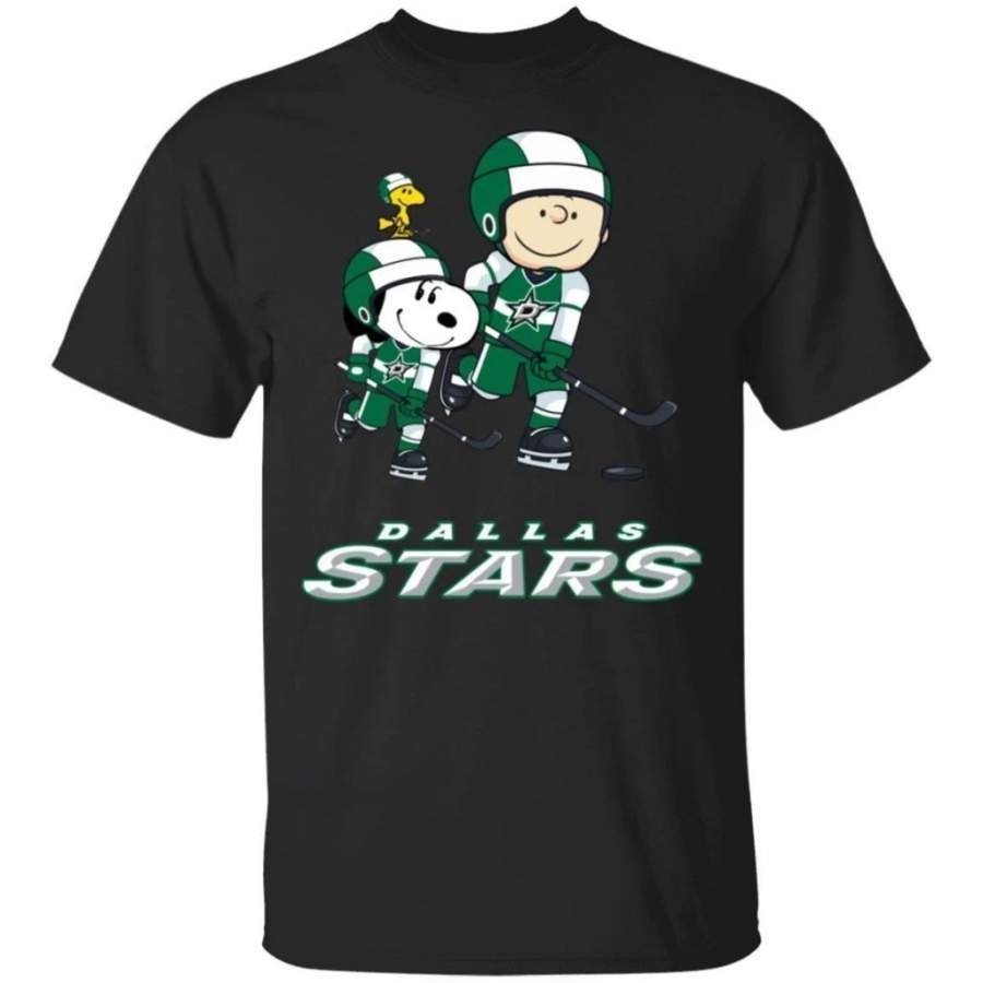 Snoopy & Peanut Dallas Stars Hockey T-Shirt