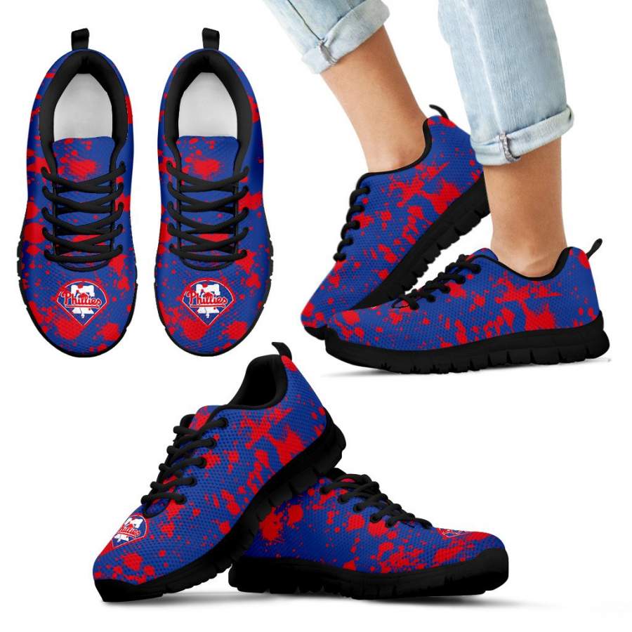 Splatters Watercolor Philadelphia Phillies Sneakers