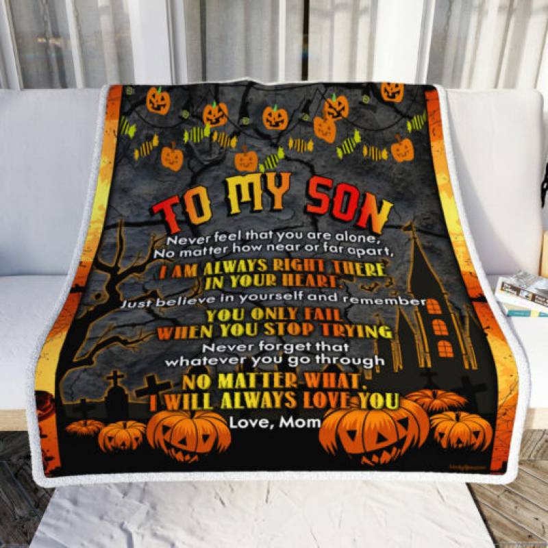 homesweetquilt – Blanket To My Son Halloween fleece blanket, hf2808