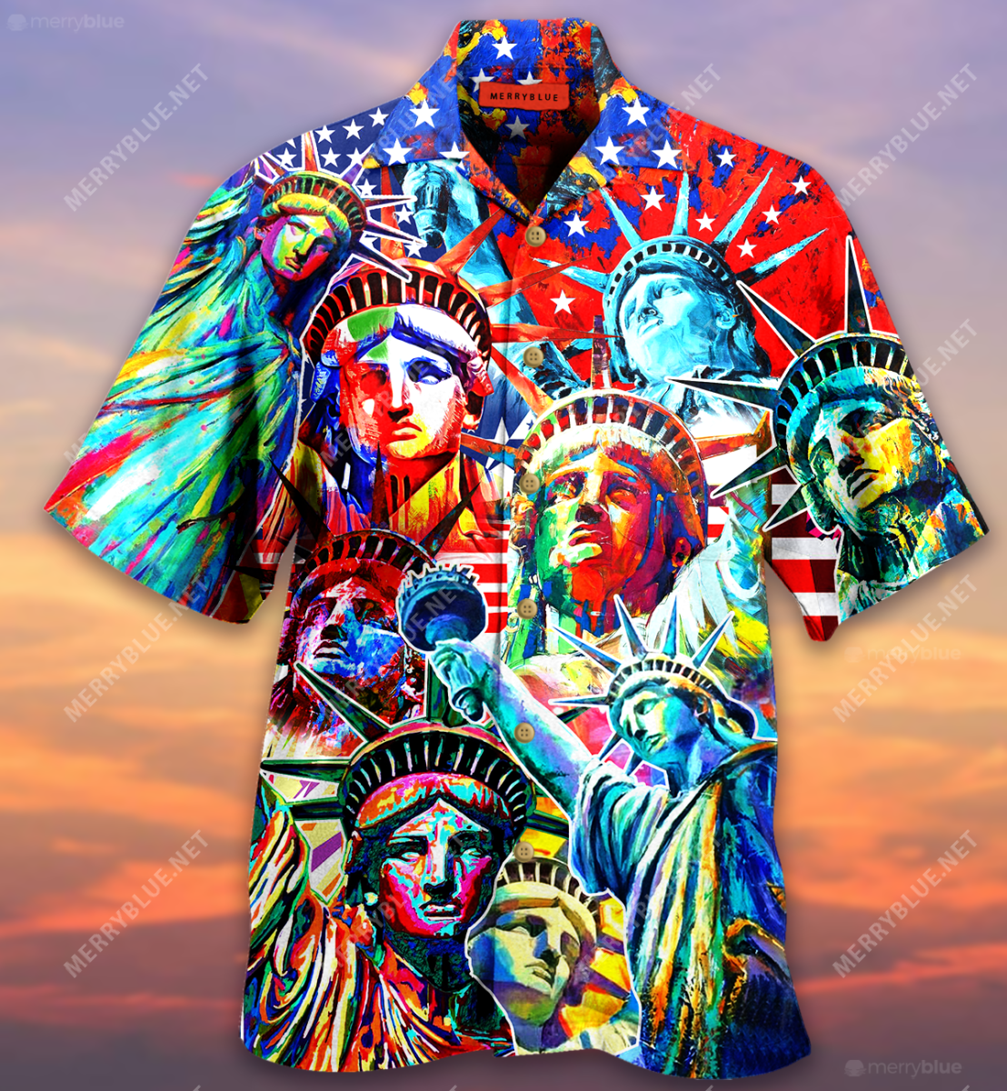 Colorful Statue Of Liberty Unisex Hawaii Shirt Ha31721