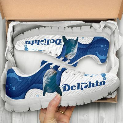 Dolphin Blue White Sneakers Shoes