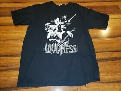 Vintage Loudness Tour Concert T-shirt Metal Cannibal Corpse Iron Maiden Obituary 3480