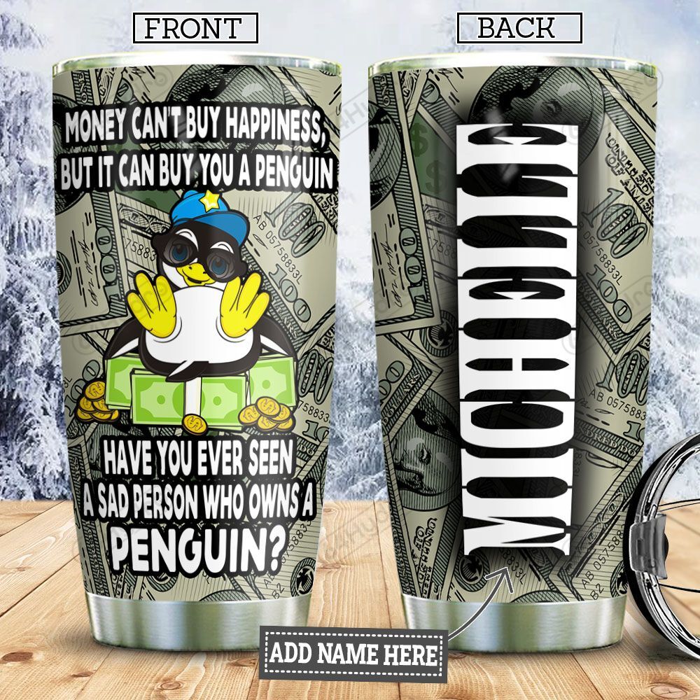 Penguin Kd4 Personalized Taa2412011  Stainless Steel Tumbler Travel Customize Name, Text, Number, Image