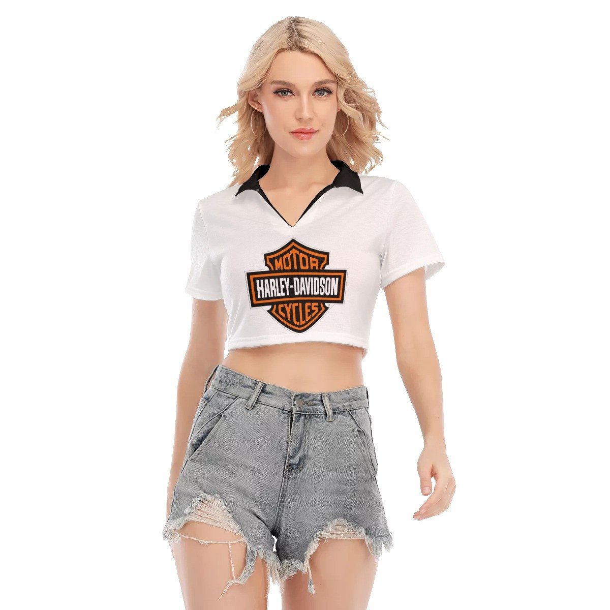 Harley Davidson Crop Top T-Shirt Vd01
