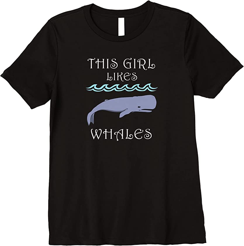 Girl Likes Whales Cute Sea Animal Whale Premium T-Shirt