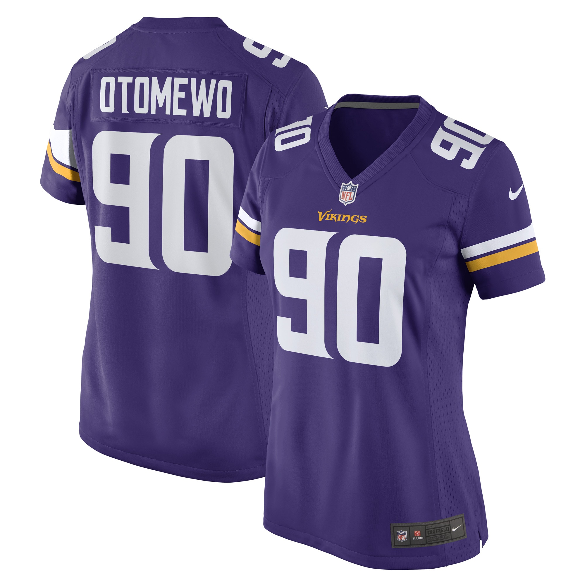 Women’s Minnesota Vikings Esezi Otomewo Purple Game Player Jersey