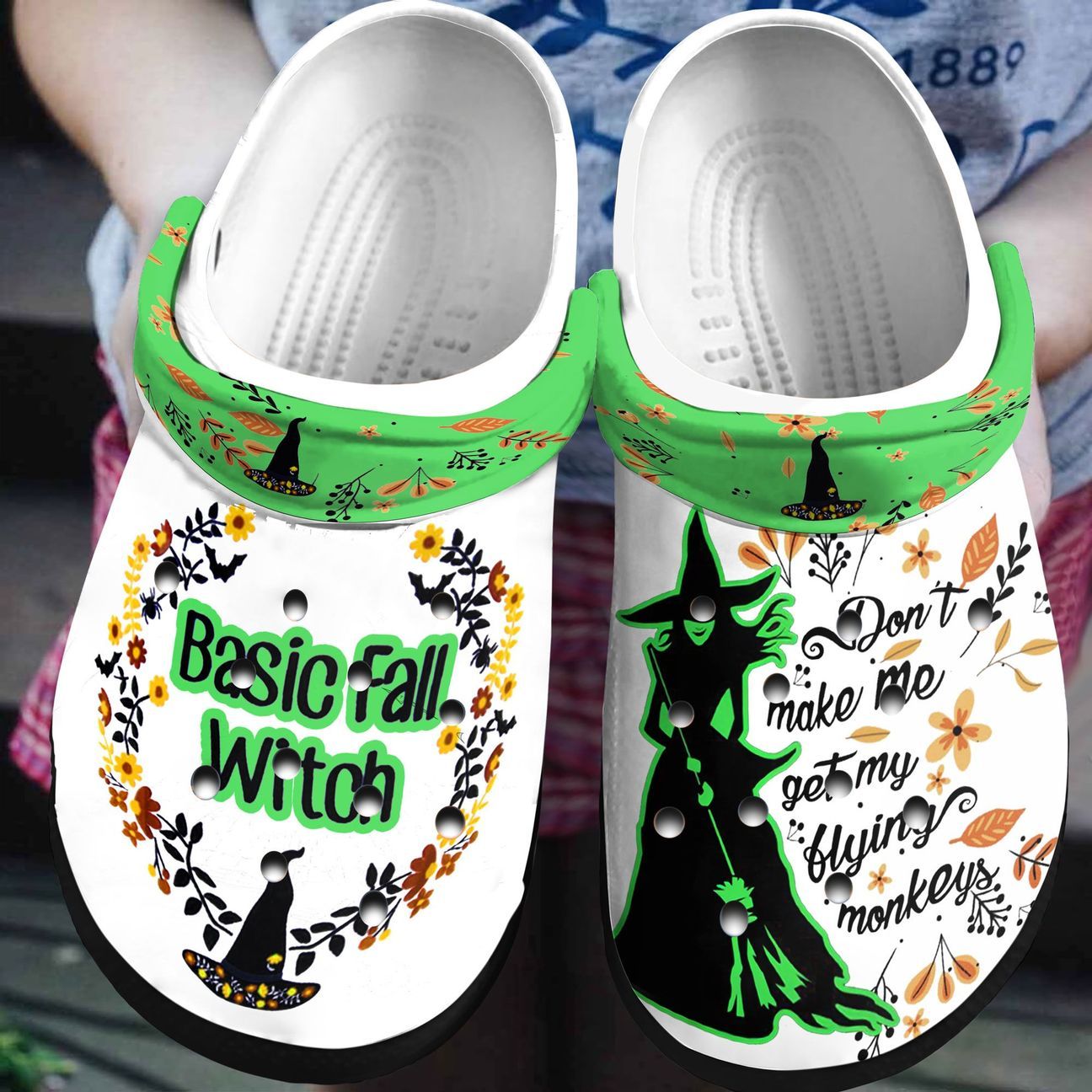 Wicca Personalized Clog, Custom Name, Text, Color, Number Fashion Style For Women, Men, Kid, Print 3D Basic Fall Witch