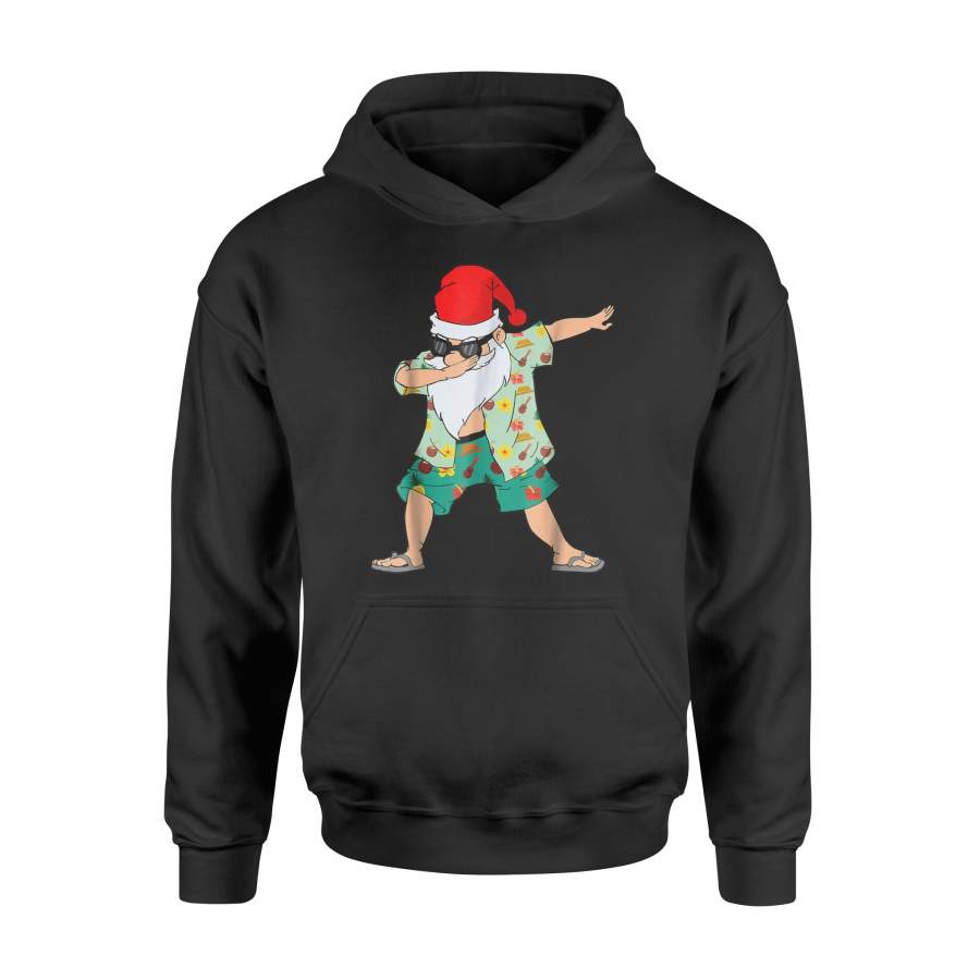 Dabbing SantaKids Christmas In July Hawaiian Summer Hoodie