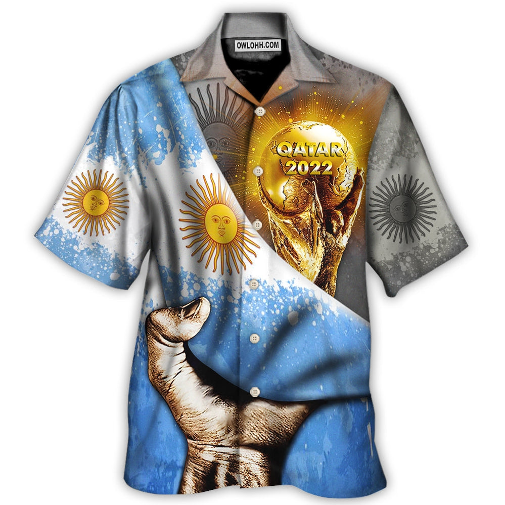 World Cup Qatar 2022 Argentina Will Be The Champion – Hawaiian Shirt  – Owl Ohh