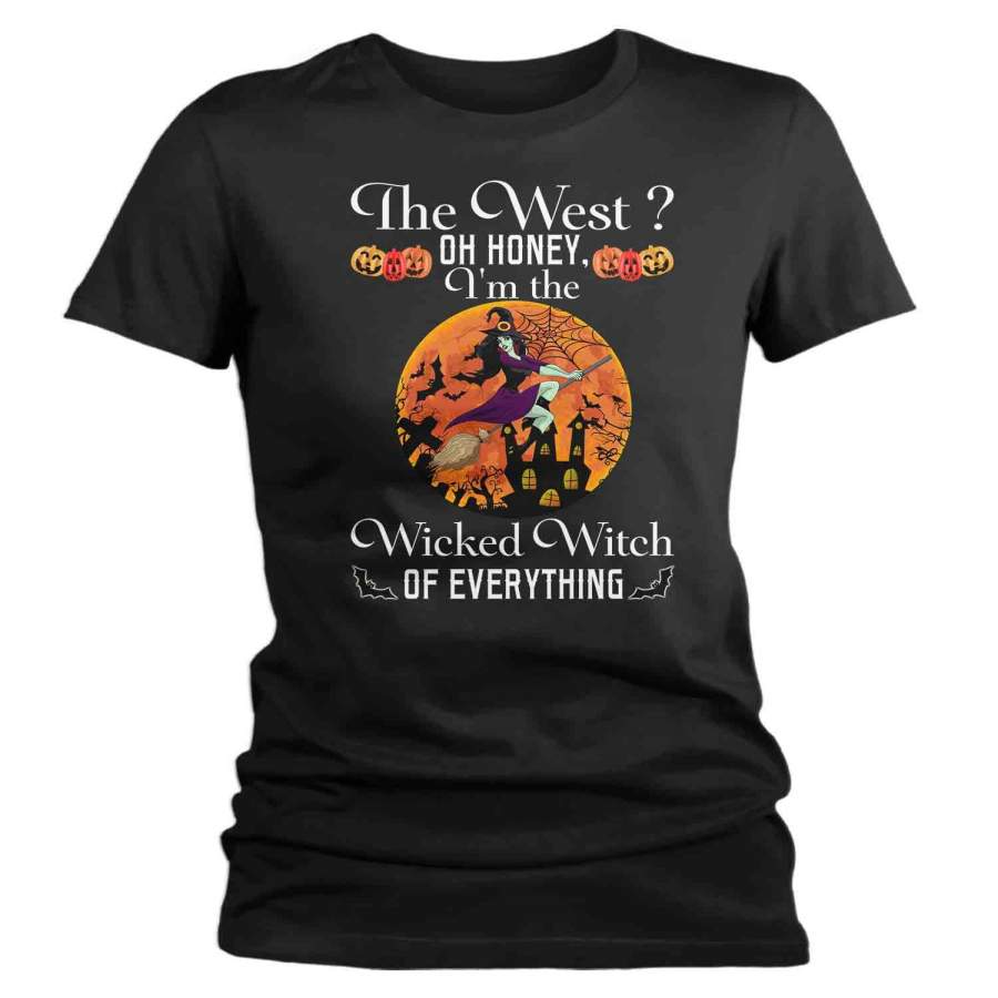 Women’s Funny Halloween T Shirt Witch Shirts Witch Of Everything T Shirt Funny Witch Shirts Funny Shirt