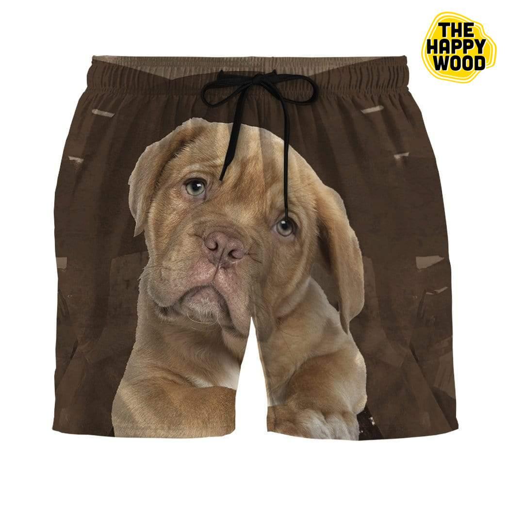 Pitbull Puppy 3D Beach Shorts Trunks Size L