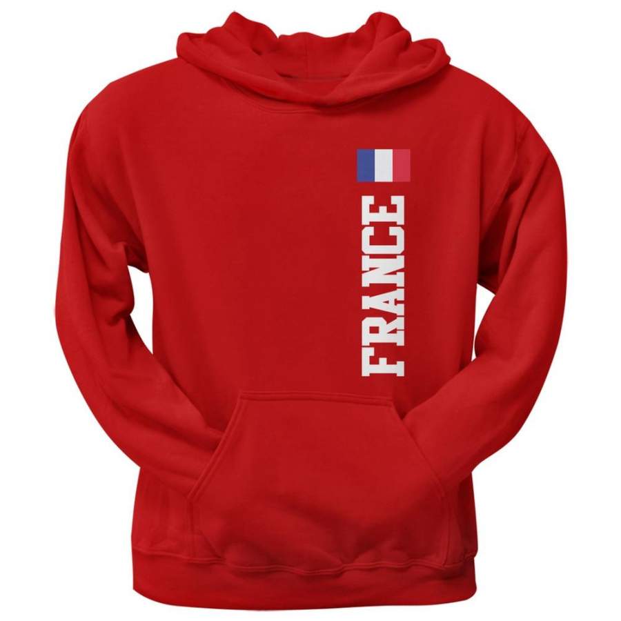 World Cup France Red Adult Pullover Hoodie