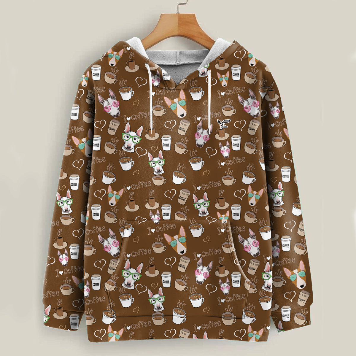 I Love Coffee And Bull Terrier – Follus Hoodie
