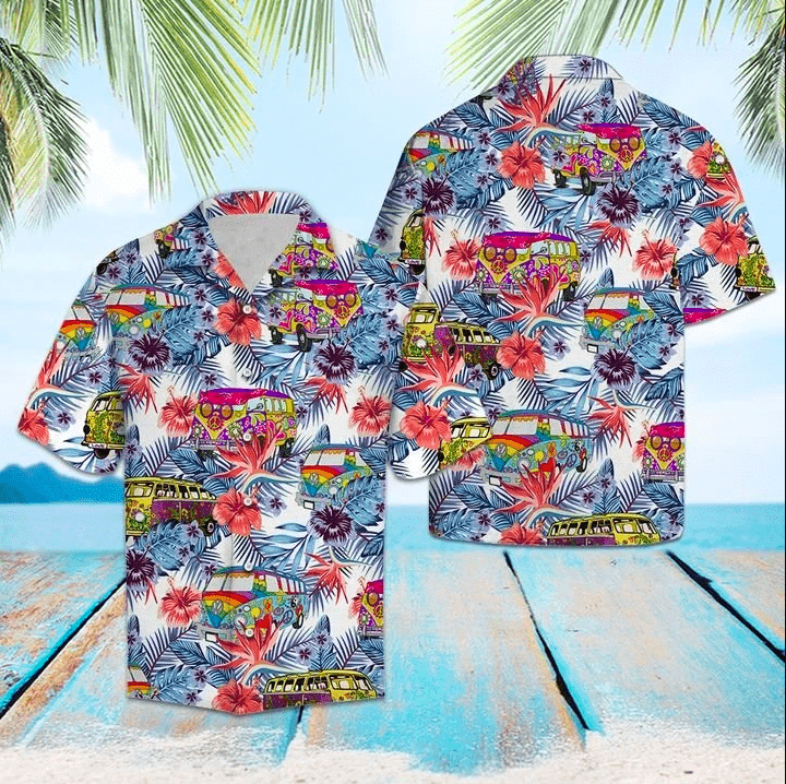 Buy Hippie Car Tropical Summer Hawaii Aloha Shirts Ha103809