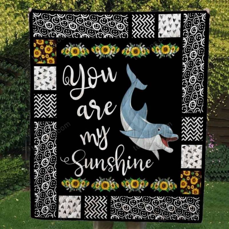 DOLPHIN YOU ARE MY SUNSHINE Blanket TH0807 Quilt