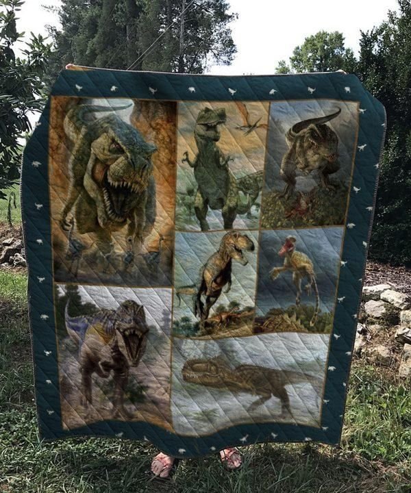 Dinosaur V7 3D Quilt Blanket HGM44