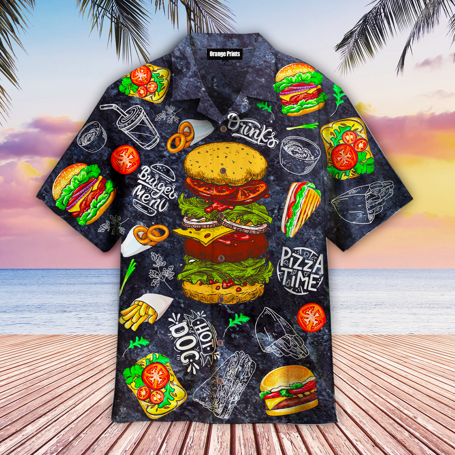 Burger House Loves Food Hawaii Shirt For Men Women Ha68393