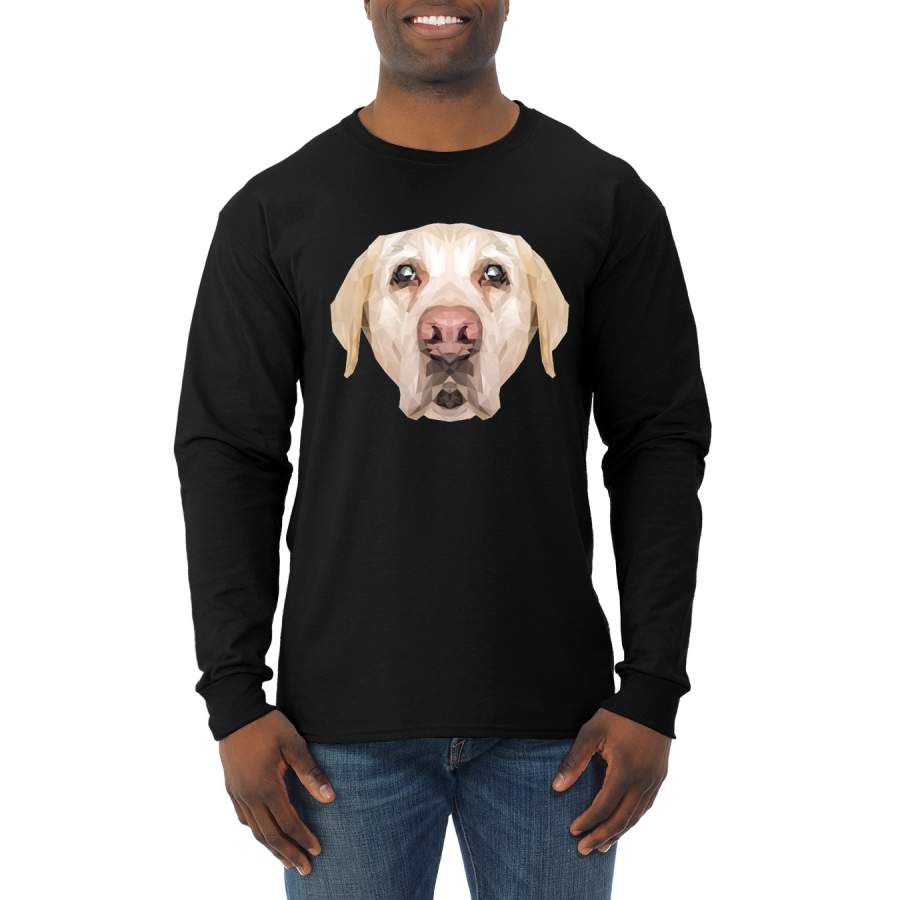 Labrador Retriever Dog Animal Lover Mens Long Sleeve Shirt