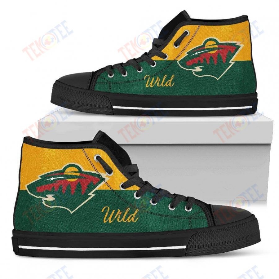 Mens Womens Minnesota Wild High Top Shoes Divided Colours Stunning TMT398